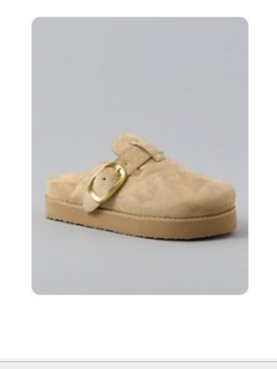American Eagle Outfitters Shoes - American Eagle Tan Studded Luxe Platform Clogs Size 9 Like New